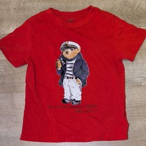 Ralph Lauren Kids Red Polo Bear Tee